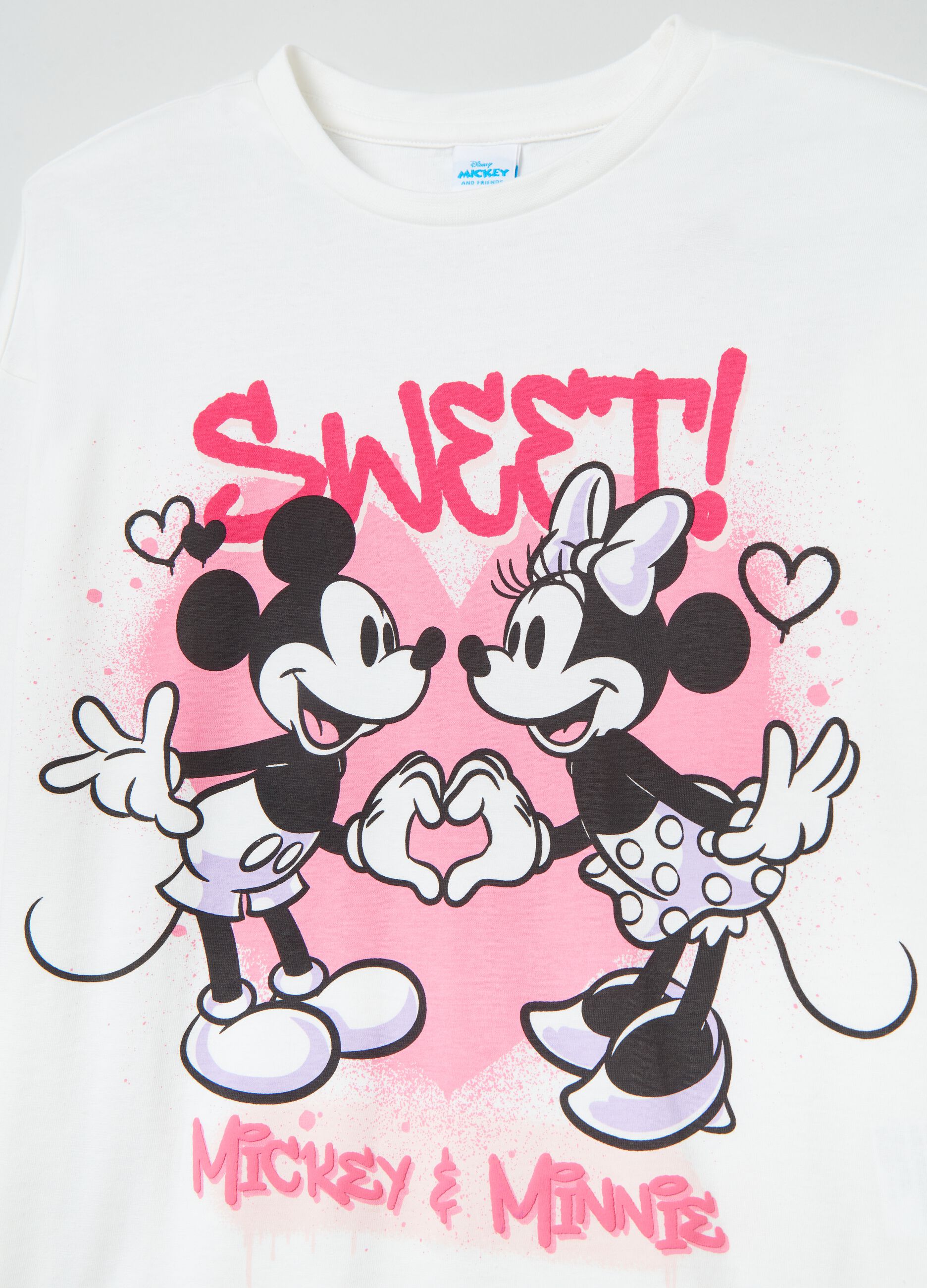 Pigiama in cotone stampa Minnie e Topolino_2