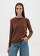 Brown crew neck sweater regular fit_1