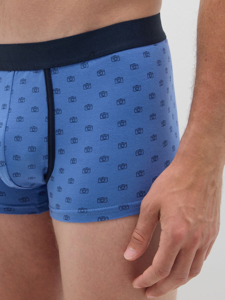 Stretch Cotton Boxer in Blue_2