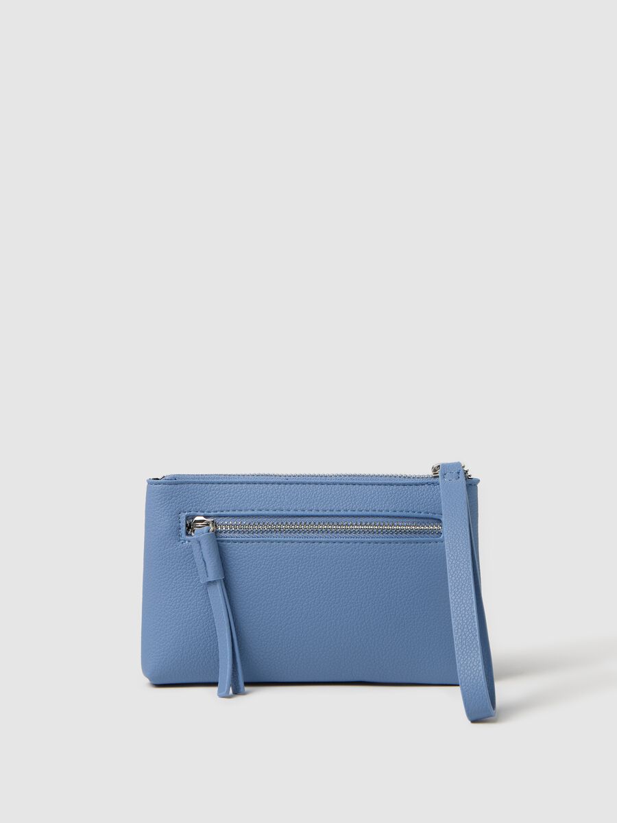 Textured-effect blue clutch_0