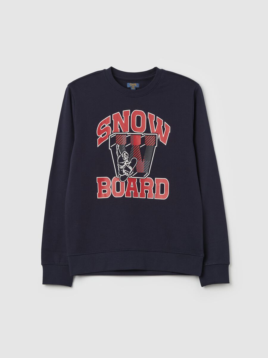 Sweatshirt with snowboard print_3
