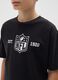 Children's black pure cotton oversized T-shirt with NFL logo_2