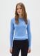Blue Pullover with Round Neck_1