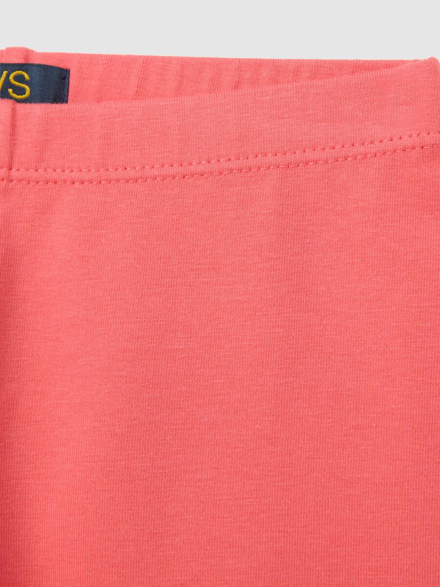 Girls' Pink Stretch Cotton Shorts, Regular Fit_2