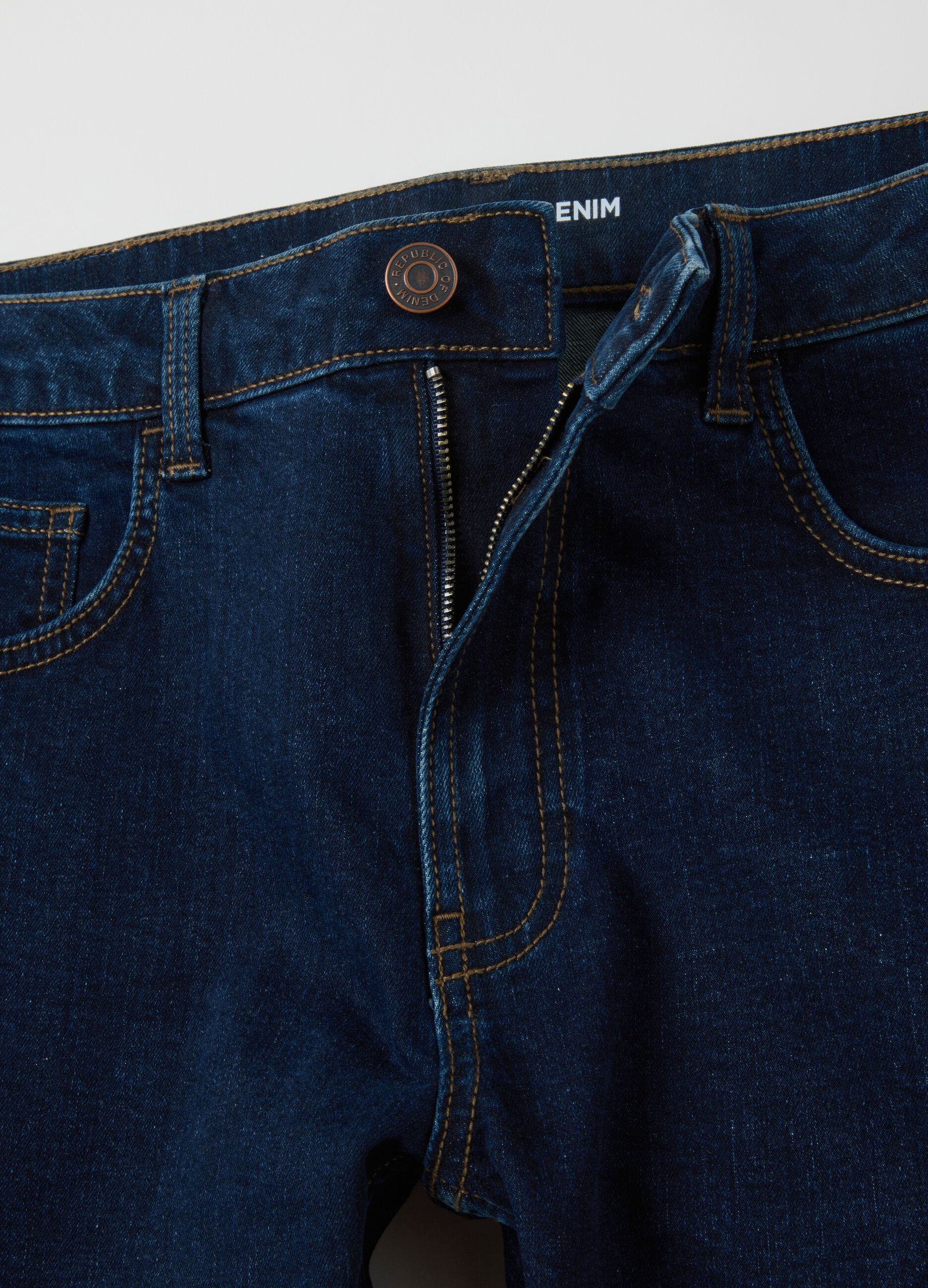 Men's blue denim regular fit jeans