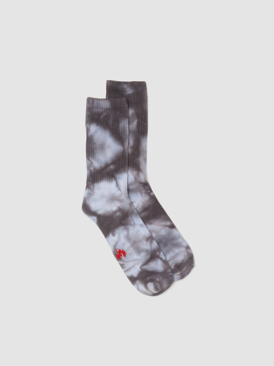 Calze sportive grigie in cotone elasticizzato_0