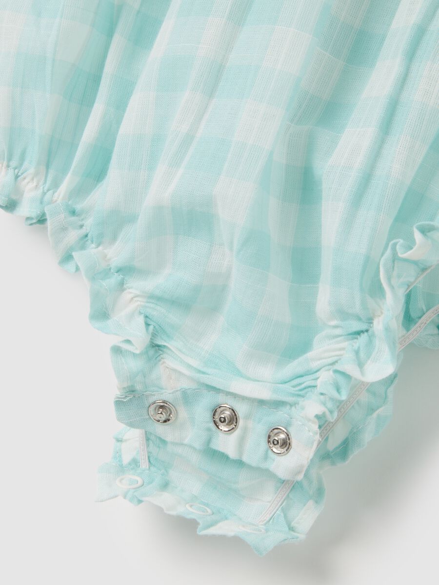 Baby Girl Bodysuit in Pure Cotton Multicoloured with Ruffles_3