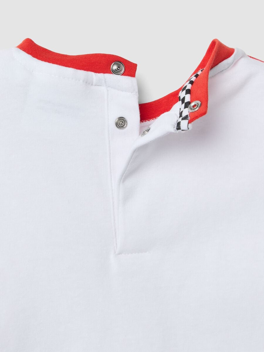 Completo jogging rosso e bianco Ducati in puro cotone per bimbo over fit_3