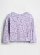 Purple cotton long-sleeve T-shirt for girls_0