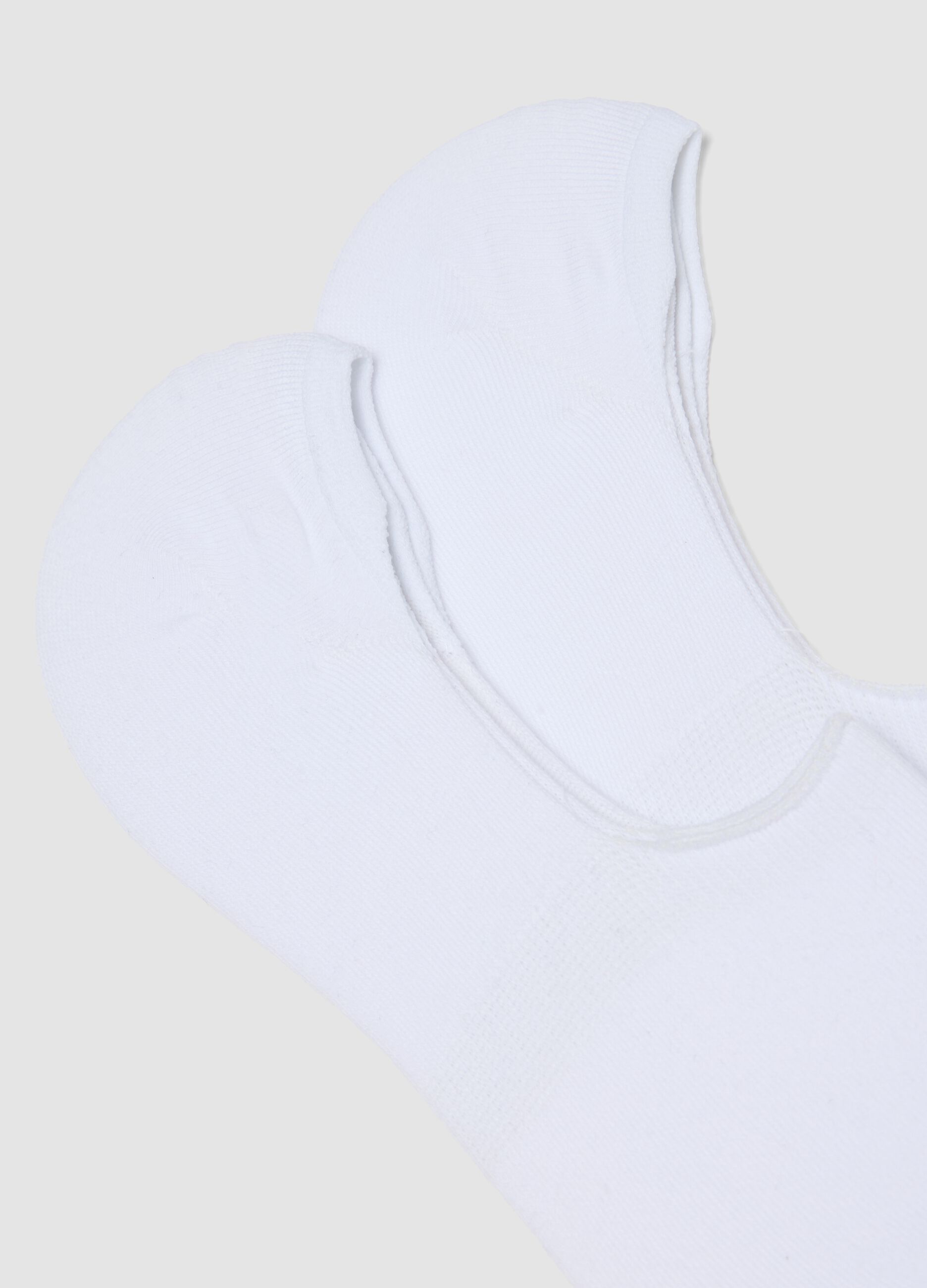 Tripack di calzini invisibili bianchi in cotone organico elasticizzato