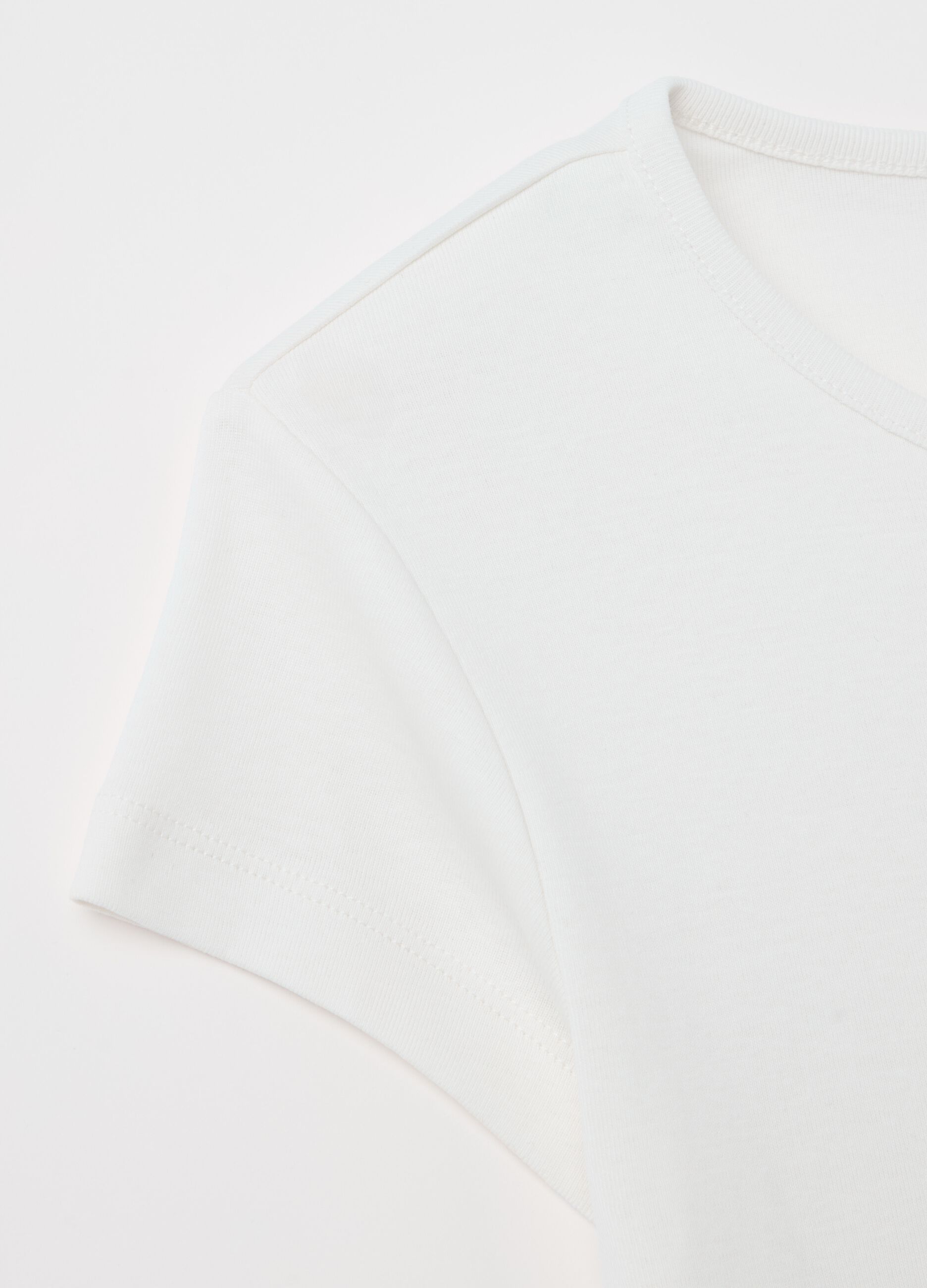 Solid colour cotton T-shirt