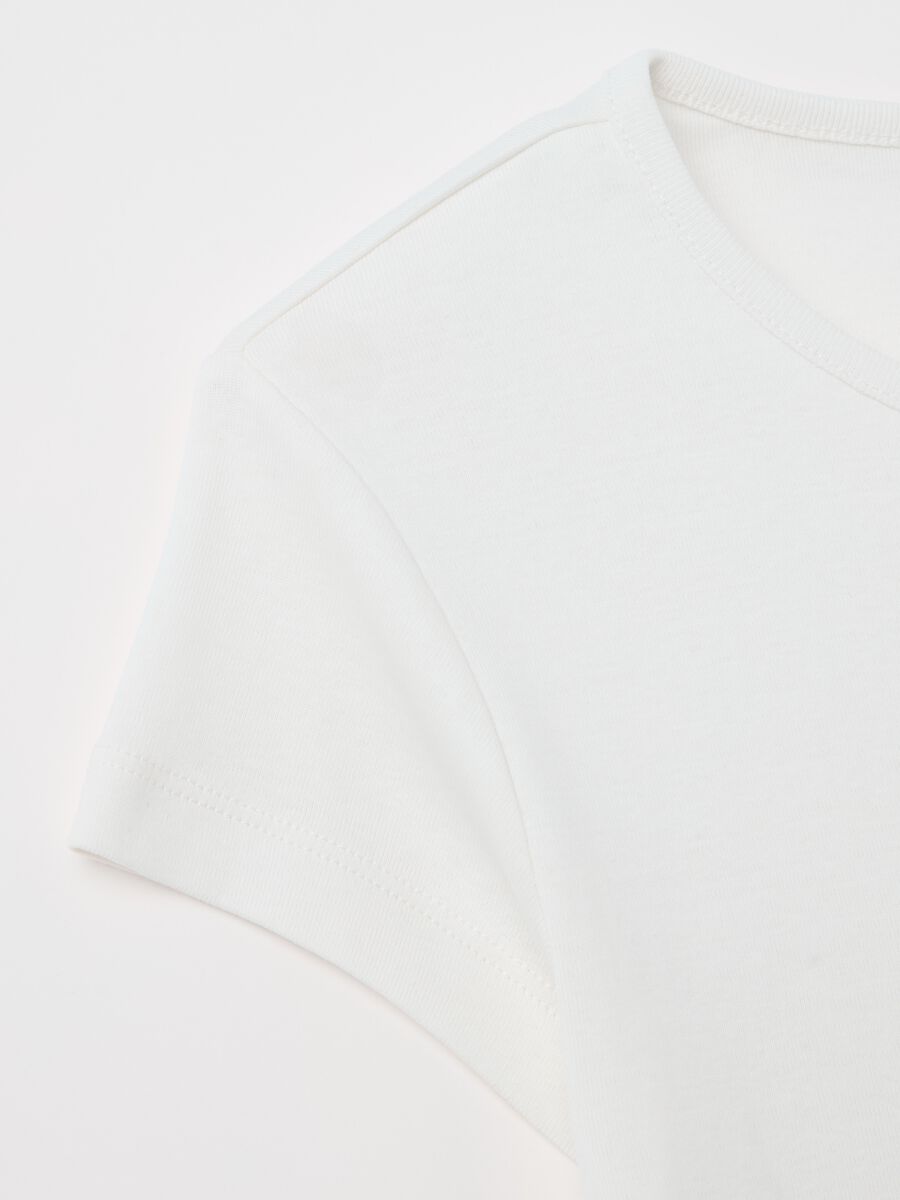 Solid colour cotton T-shirt_5