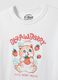 White pure cotton T-shirt regular fit with cat and strawberries print_5
