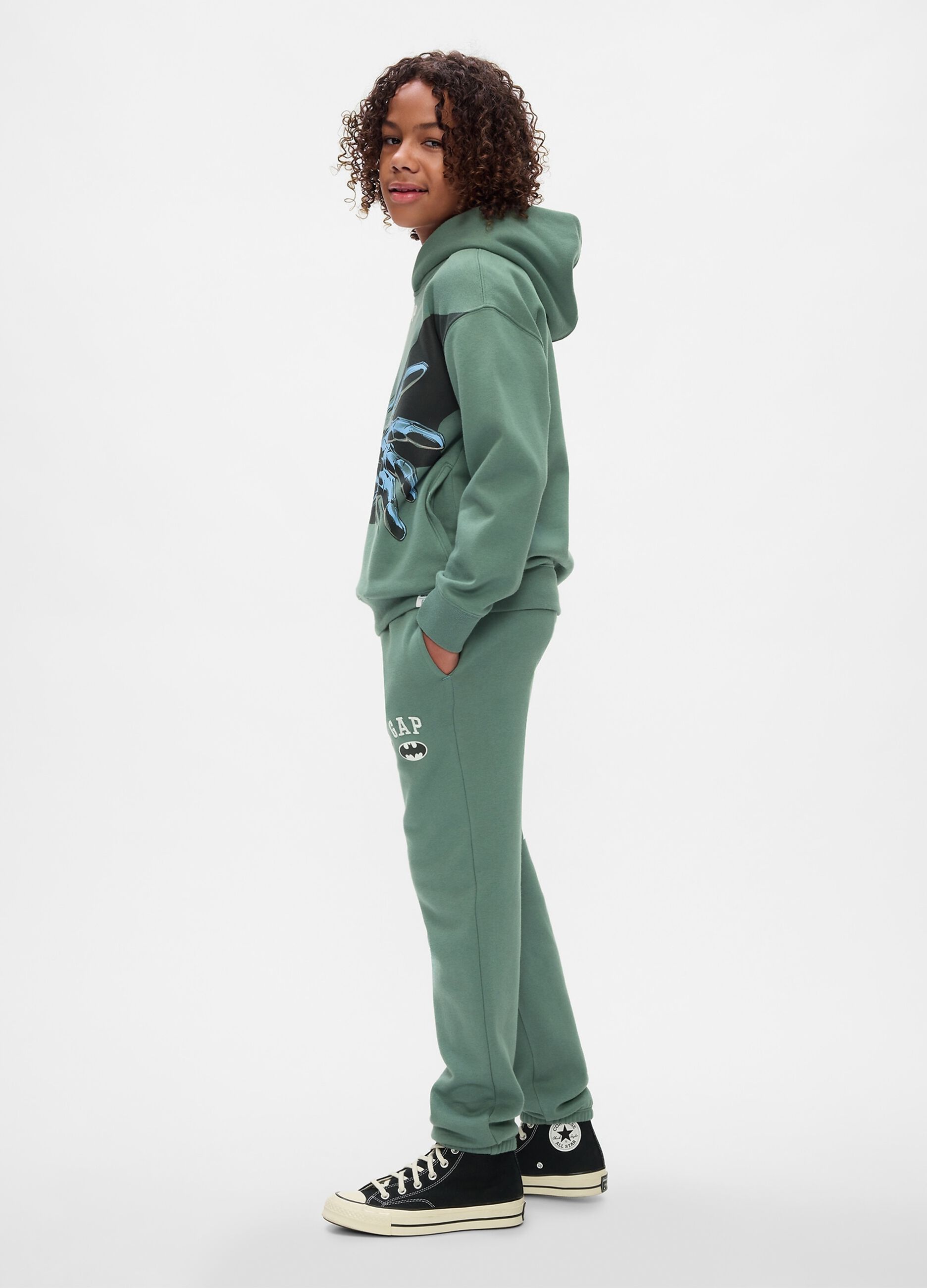 Joggers with Batman print and logo embroidery