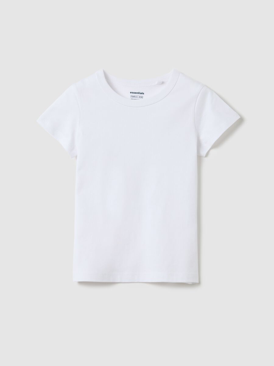 Pure cotton white t-shirt for girls_0