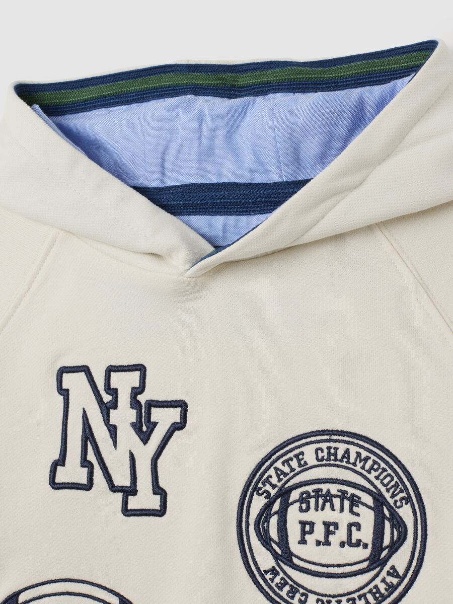 White Regular Fit Pure Cotton Kid's Sweatshirt_2