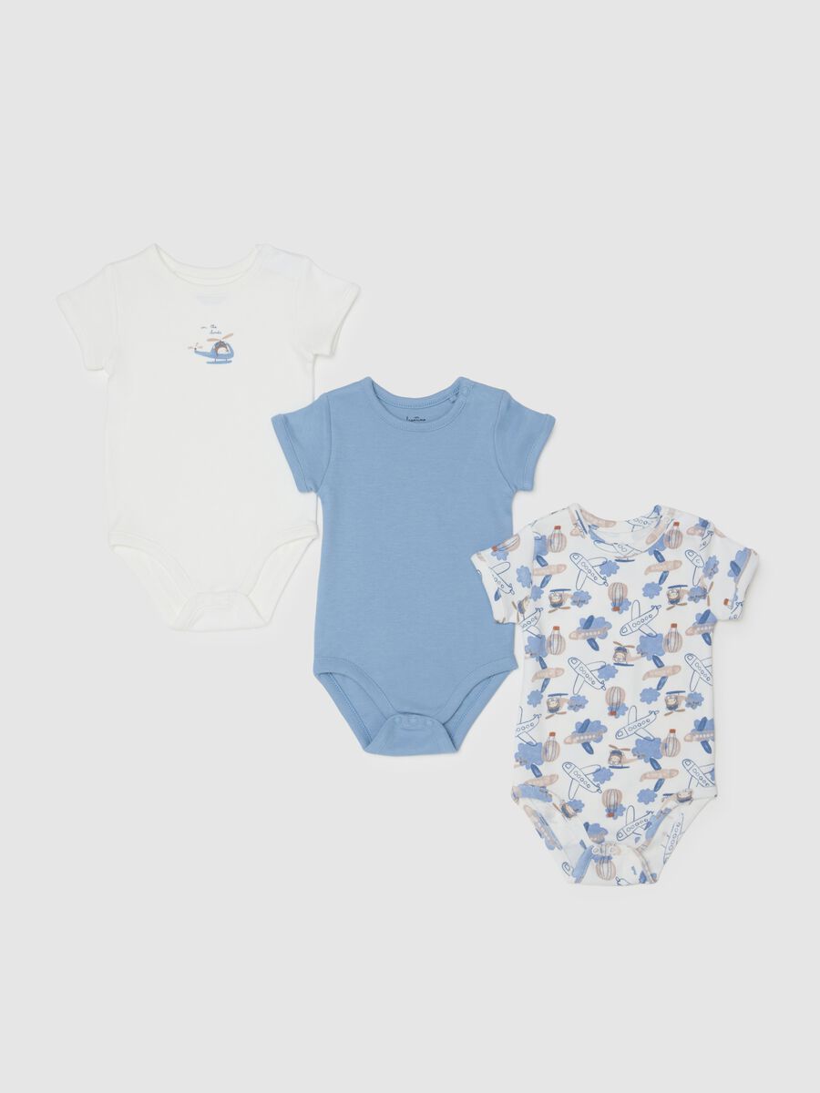 Set di body da neonato in puro cotone multicolor_0