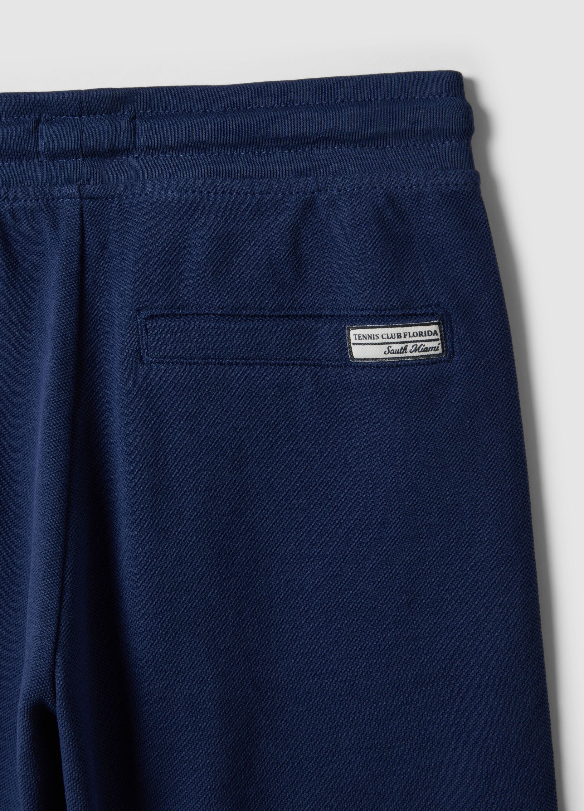 Shorts in puro cotone blu da bambino regular fit
