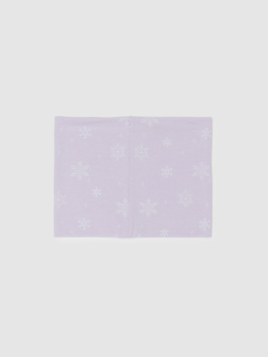 Scaldacollo da bambina in cotone viola_1