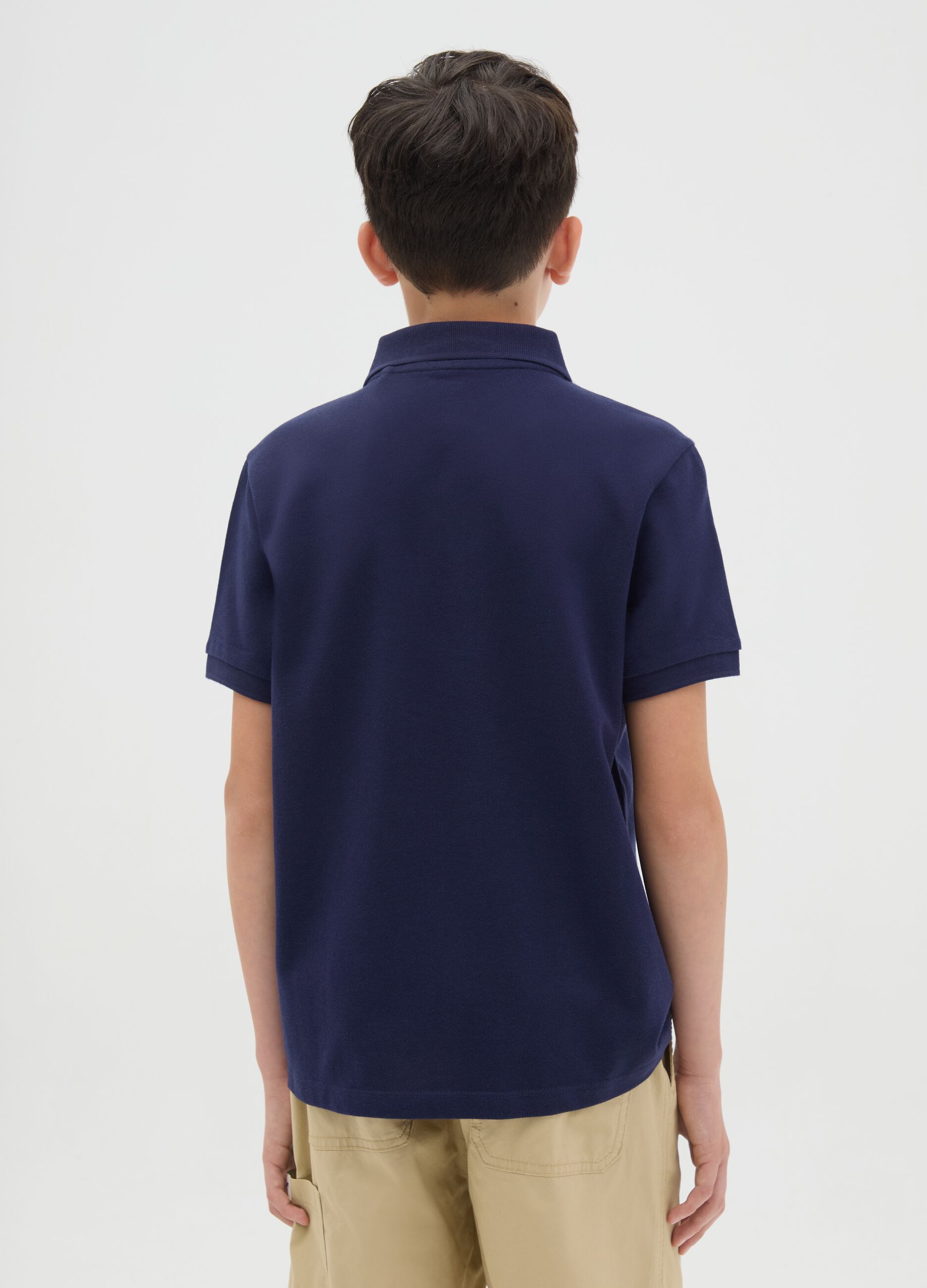 Pure Cotton Blue Polo Shirt