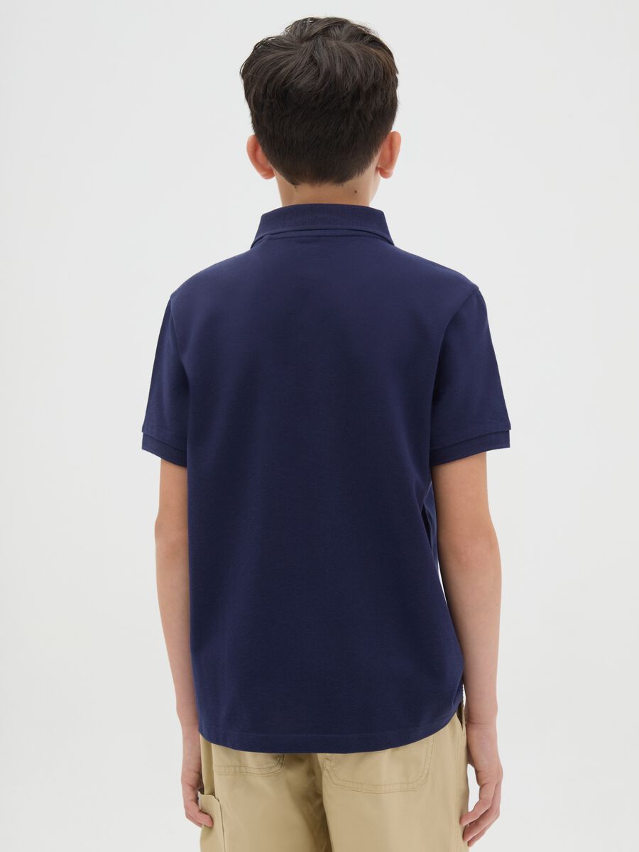Pure Cotton Blue Polo Shirt_2