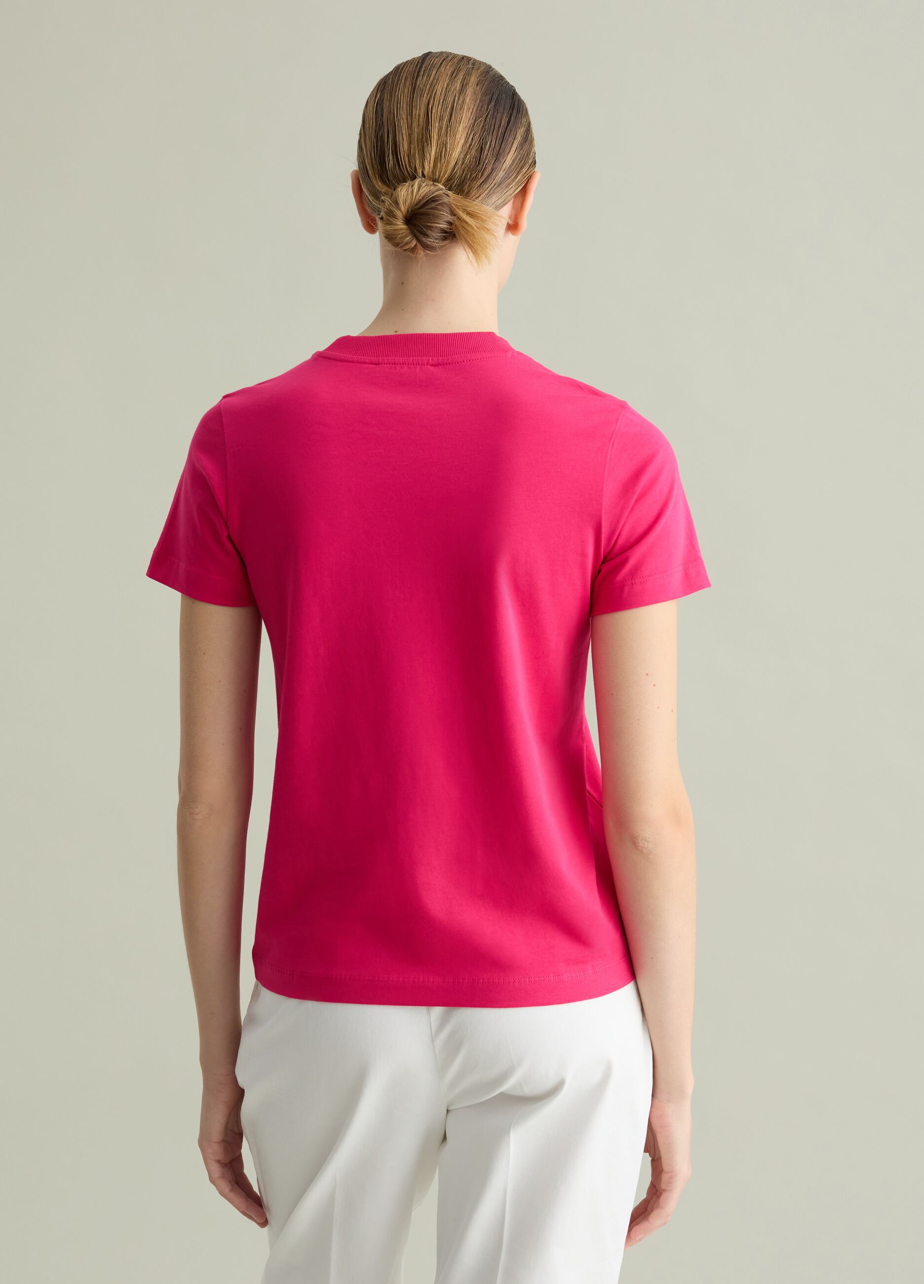T-shirt girocollo in cotone