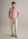 Slim Fit Long Sleeve Pink Pure Linen Shirt_1