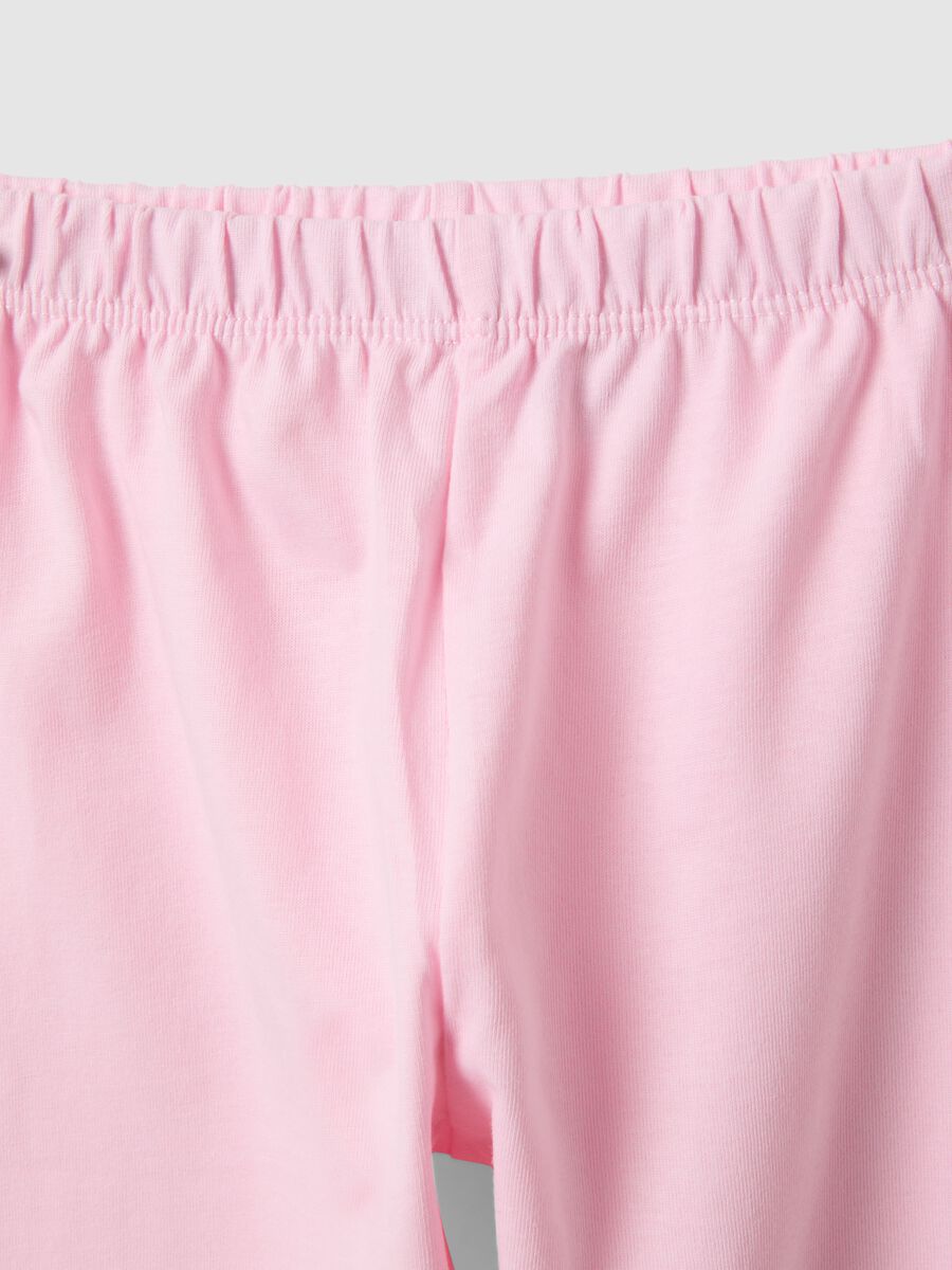 Pigiama in puro cotone multicolor da neonata regular fit con farfalla_3