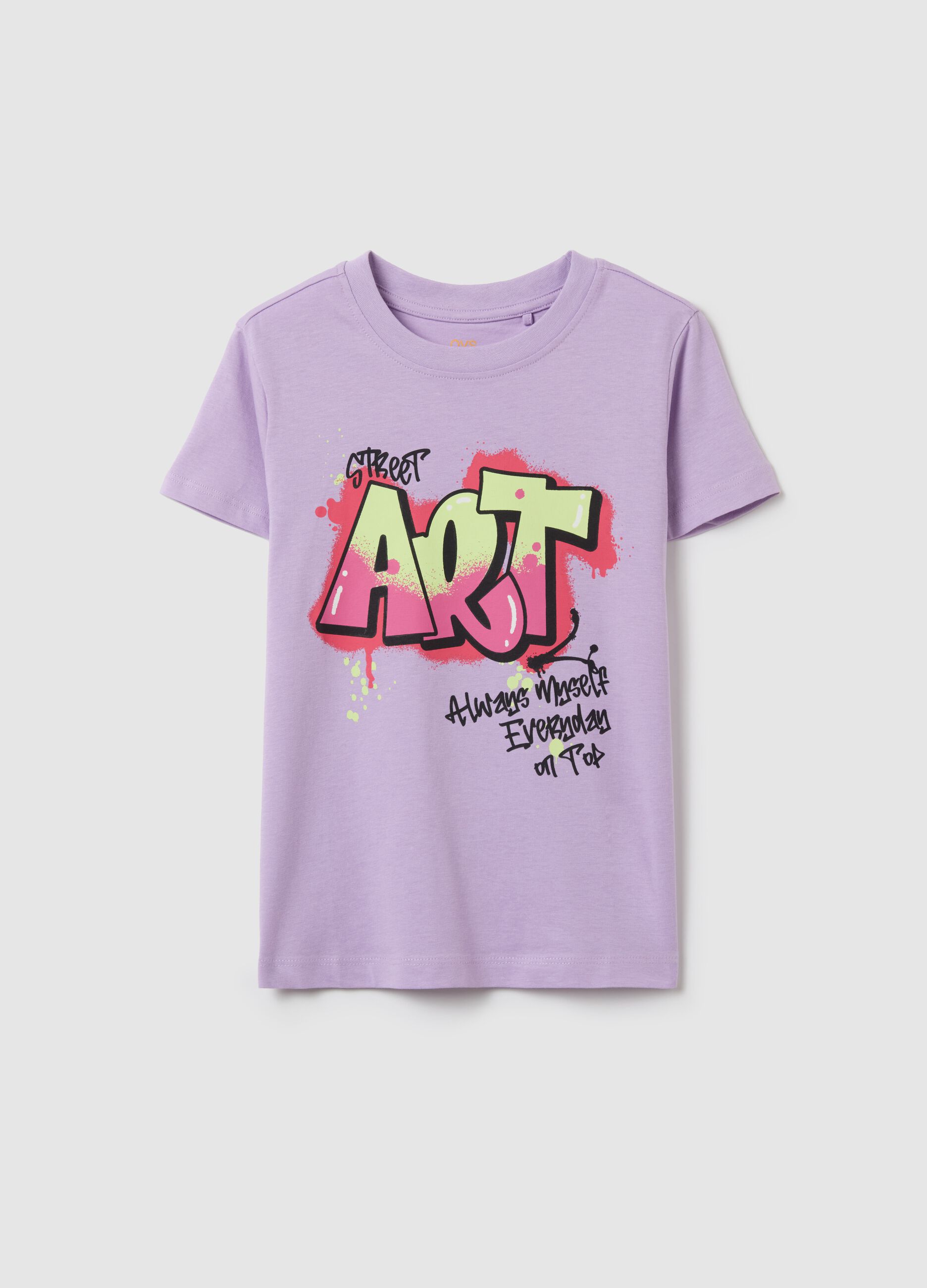 T-shirt in cotone con stampa "Street Art"