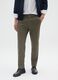 Green slim fit cotton chino trousers_1