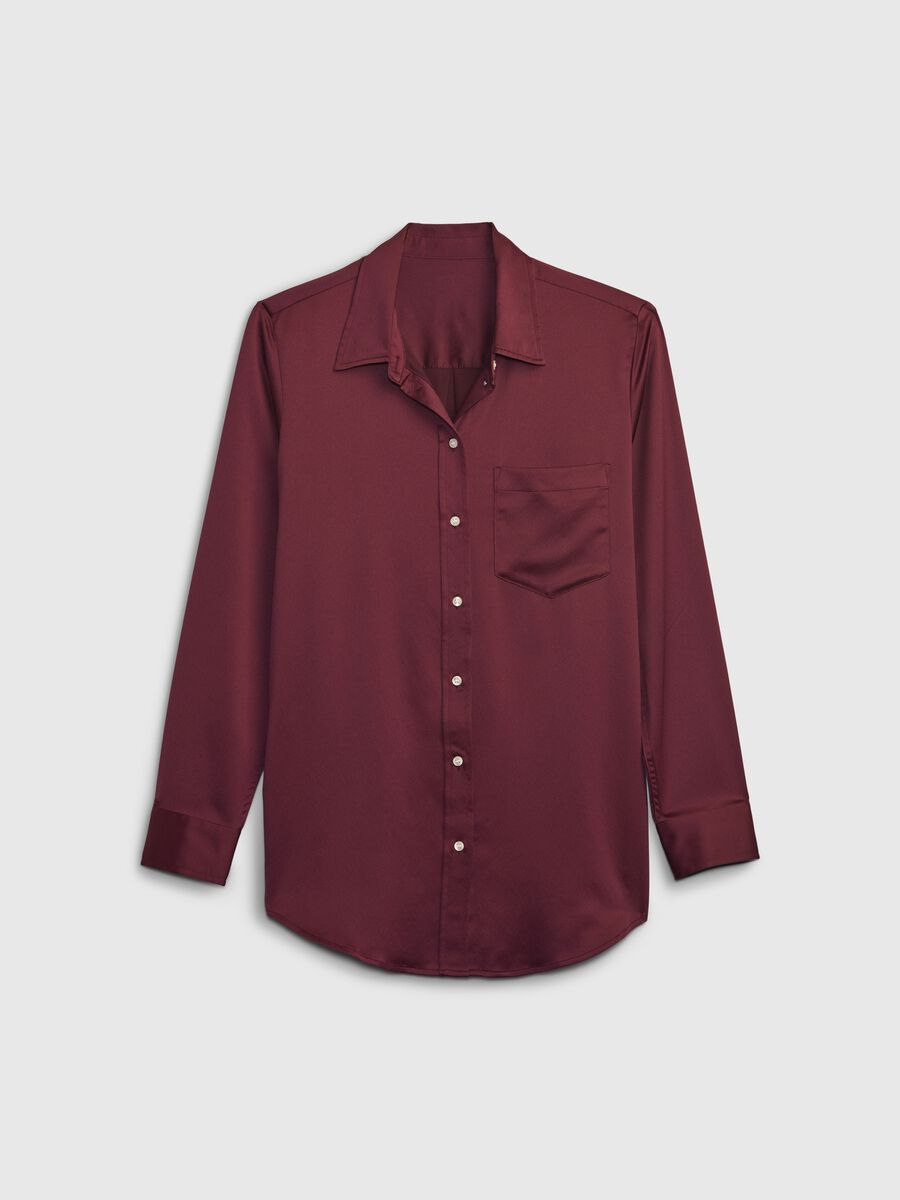 Camicia boyfriend fit in satin_0