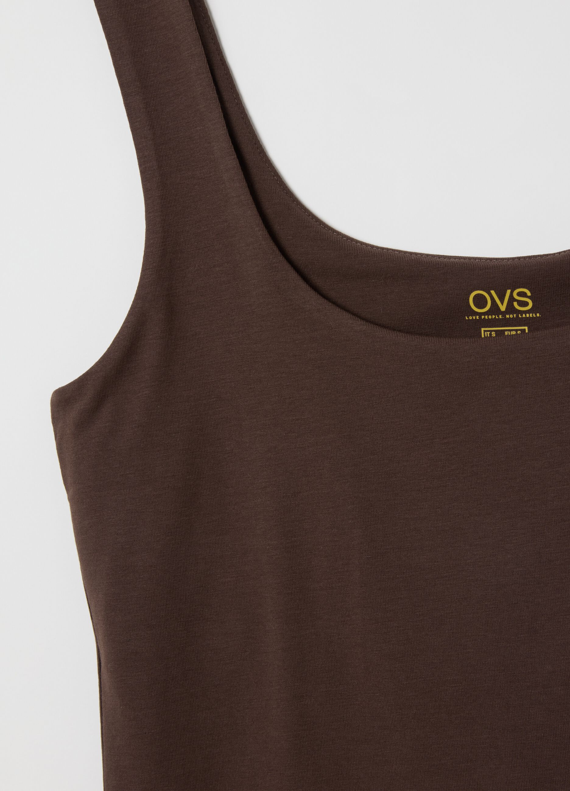 Women's Stretch Cotton Brown Top