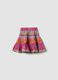 Multicolour pure cotton skirt with ruffle hem_1