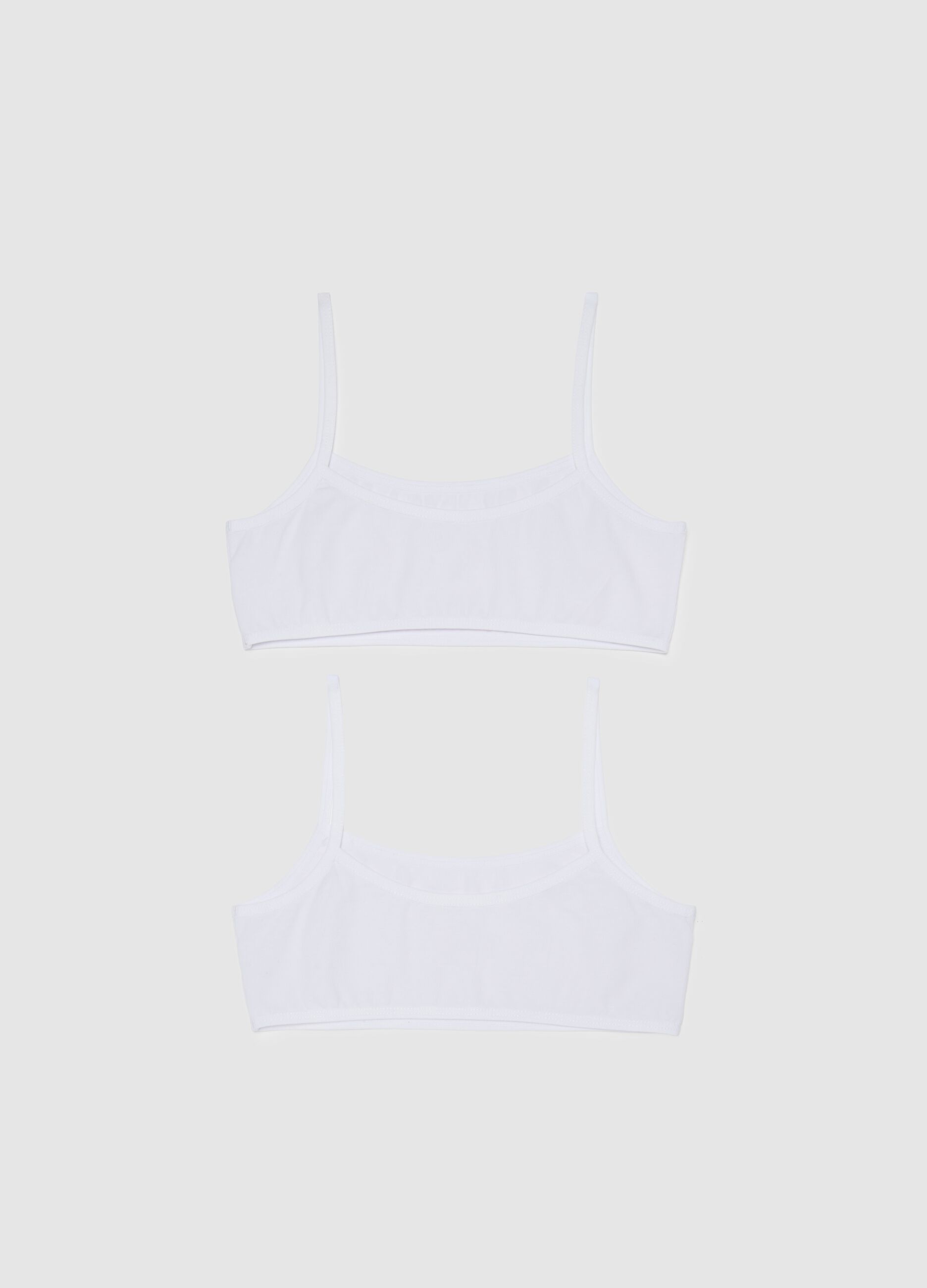 Pack of Girls' White Cotton Bralette Bras