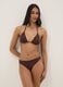 Brown triangle bikini top in stretch fabric_1