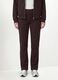 Brown flared leggings in stretch cotton_1
