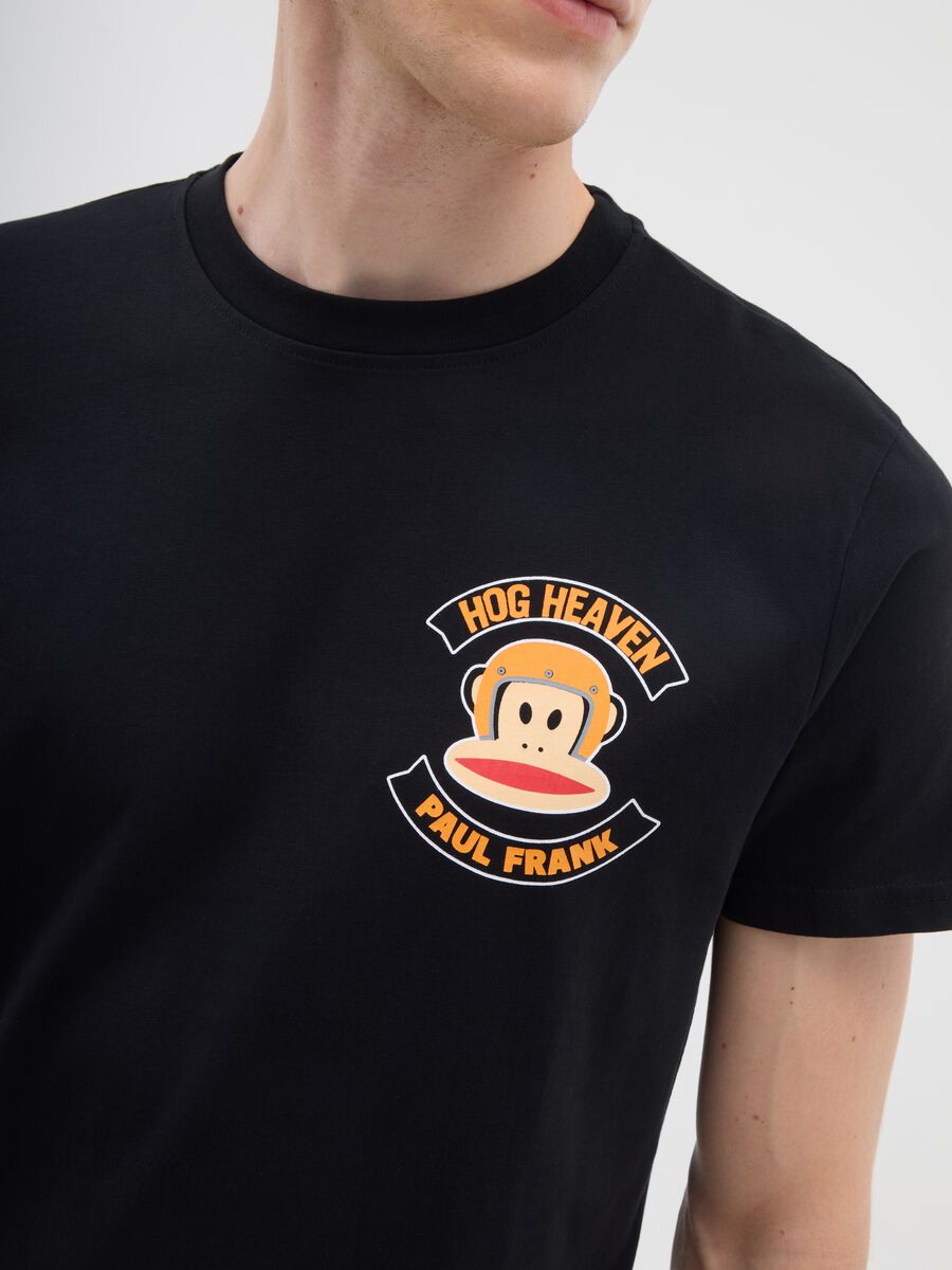 Black short-sleeve t-shirt in pure cotton regular fit_3