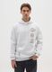 White Cotton Blend Sweatshirt with Los Angeles Lakers Print_0