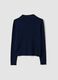 Blue viscose-blend polo-collar jumper, regular fit_5