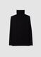 Black stretch viscose top with raised neckline, regular fit_4