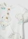 White pure cotton baby romper with prints_2