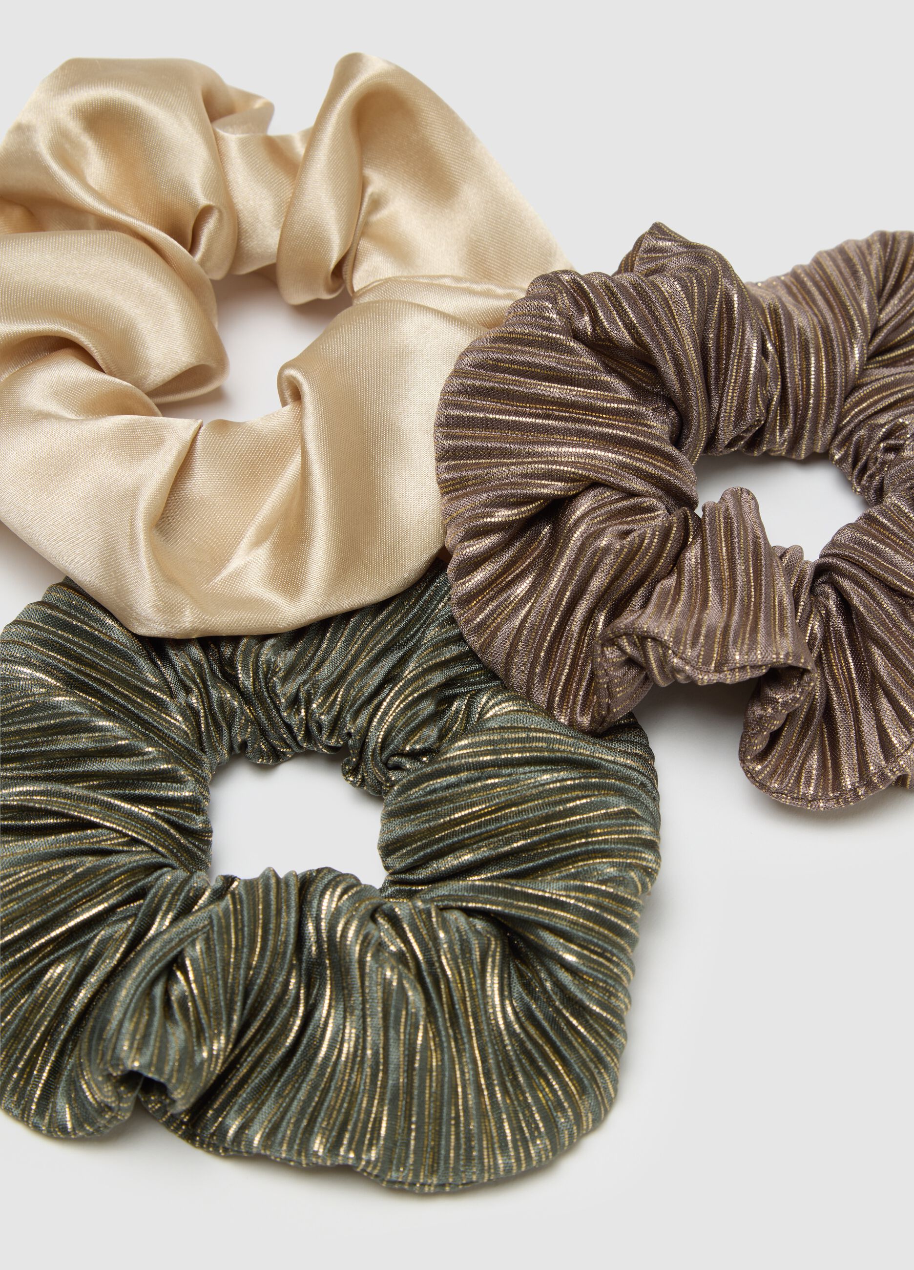 Women's Multicoloured Fabric Scrunchies