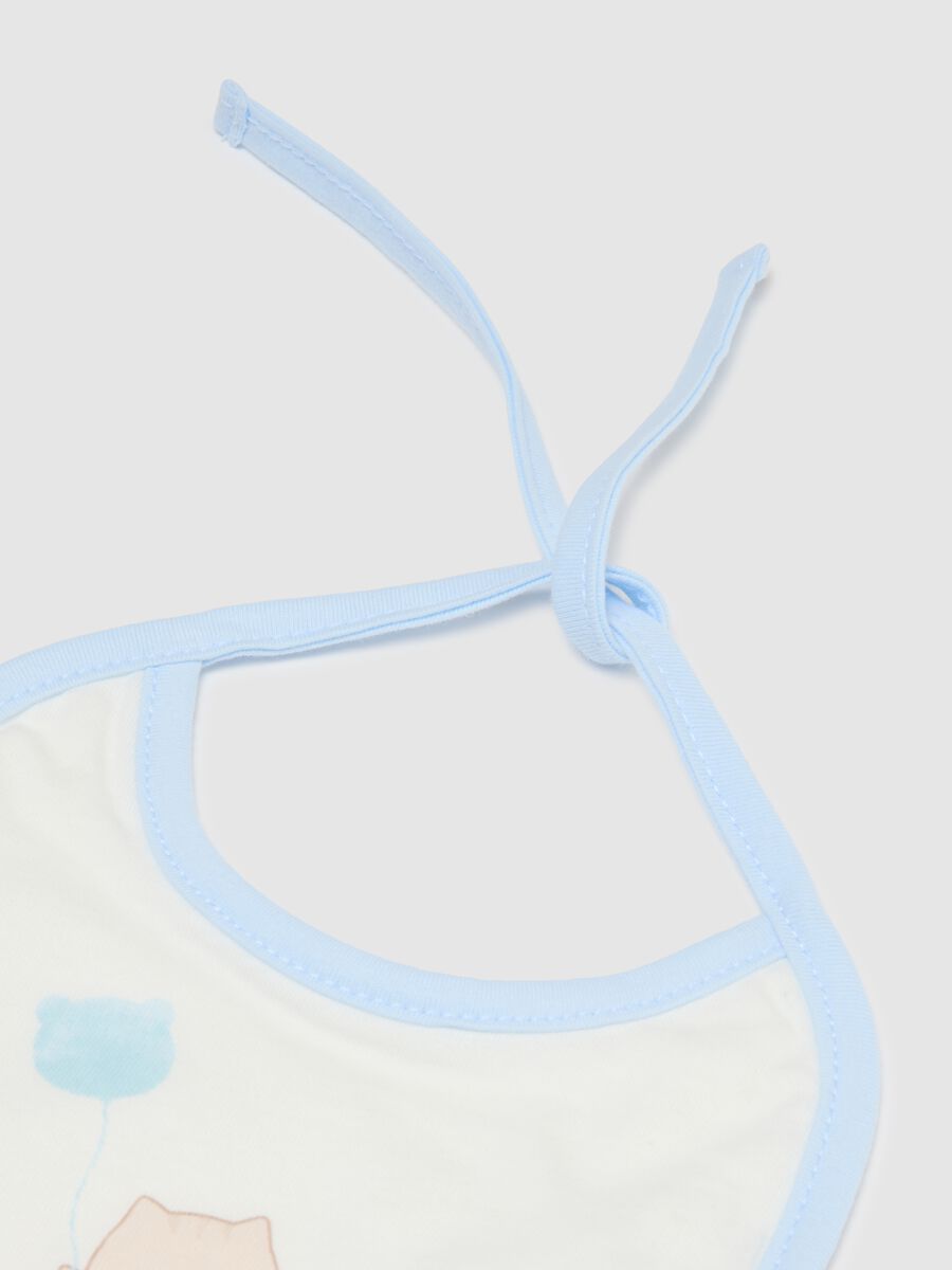 Two-Pack White Pure Cotton Bibs for Infants_1