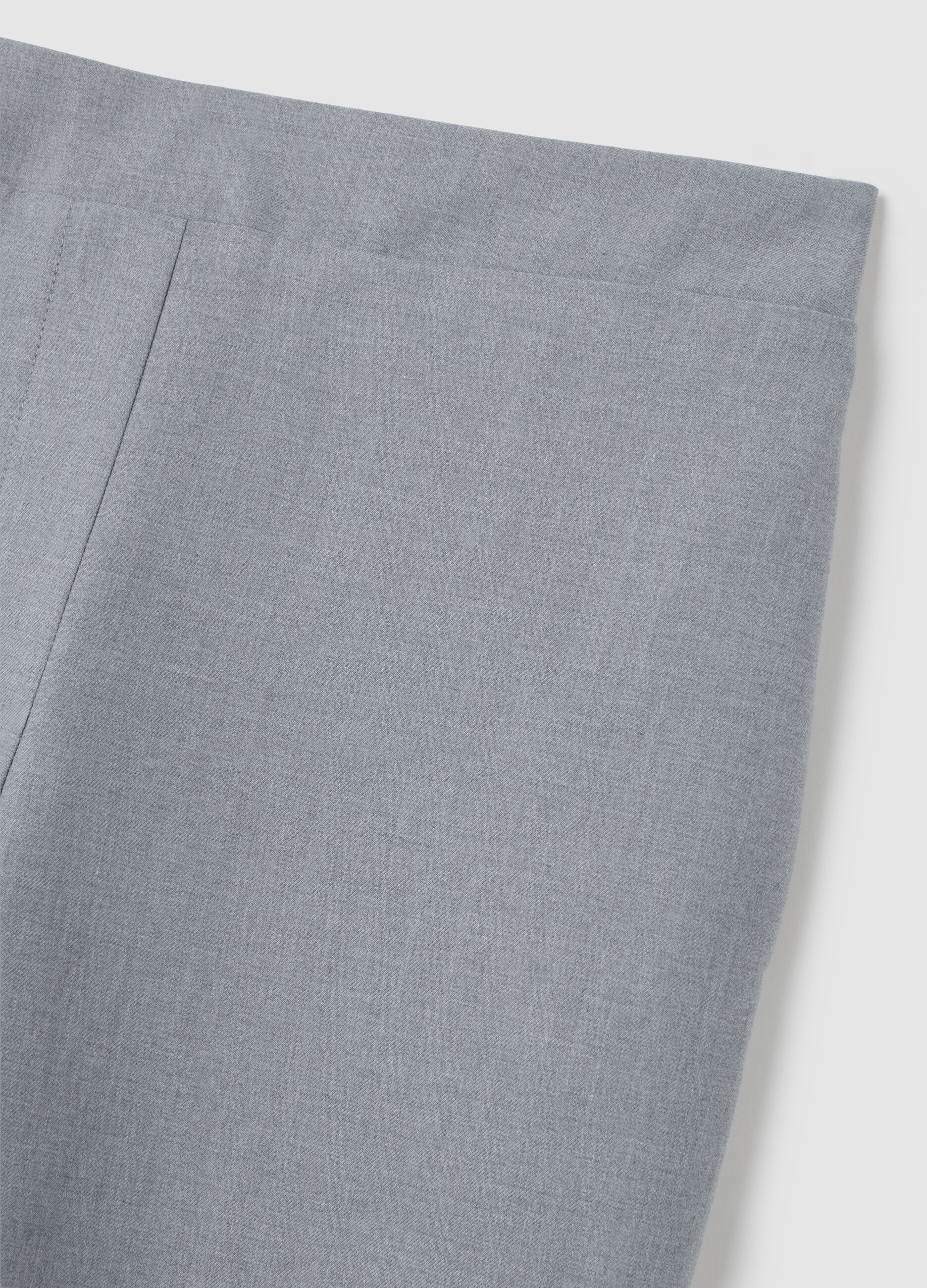 Slim Fit Grey Blend Trousers