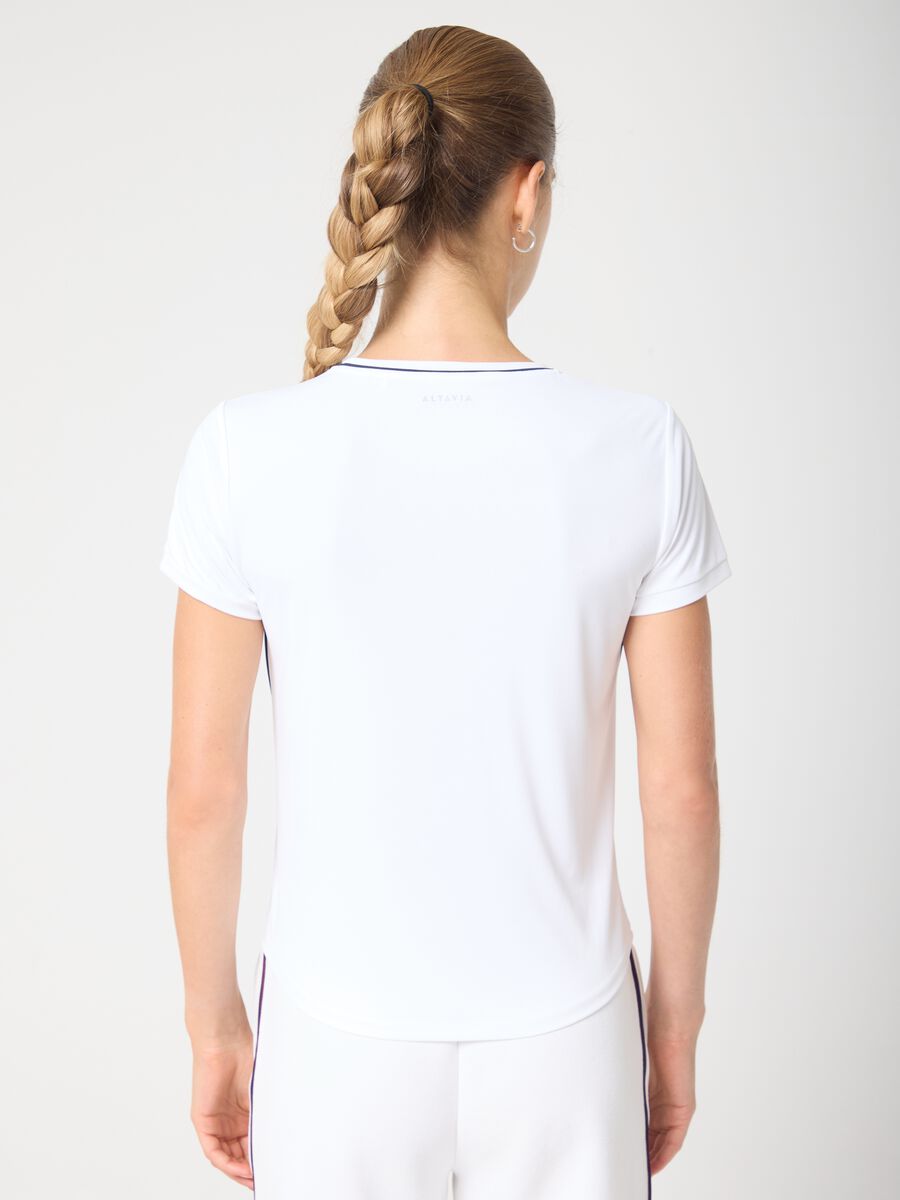 Breathable technical fabric T-shirt with contrasting trims ALTAVIA COURT_3
