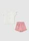 Set in cotone stretch t-shirt e shorts _1
