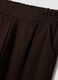Pantaloni marroni regular fit con motivo chevron_5