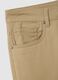Beige slim fit cotton blend trousers_5
