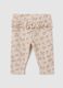 Baby Girl Beige Pure Cotton Leggings with Regular Fit_1