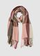 Multicolour fringed viscose-blend scarf_0